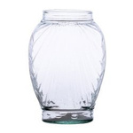 Glass vase grave candle shell small H:20cm D:9,5cm