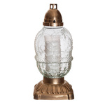 Glass vase grave candle UFO/W optic H:22cm D:30cm