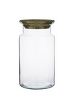 Glass jar vase H:25cm D:17cm W-332S1 + cork
