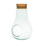 Terrario de cristal W-488+agujero lateral+corcho H:29cm P:19,5cm