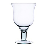 Glass stemmed vase W-120 H:22cm D:15cm