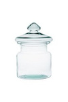 Glass jar vase W-332D+lid H:26cm D:13cm