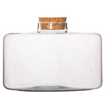 Glass jar vase W-395K2 + cork H:20cm D:14,5cm