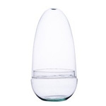 Huevo terrario de cristal W-542A+W-542 H:26cm P:12,8cm