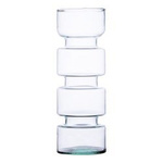 Jarrón de cristal W-555A A:26cm P:9cm