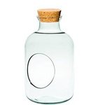 Terrario de cristal W-467+agujero lateral+corcho H:24,5cm P:14cm