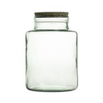 Glass jar vase H:20cm D:14,5cm WM-P001 + cork