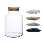 Glass jar vase H:30cm D:19cm W-395E+cork+Substrate set