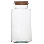 Jarrón terrario de cristal W-332 II+corcho H:38cm P:19cm