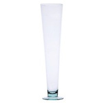Stemmed glass vase W-181B H:50cm D:12,2cm