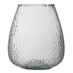 Jarrón de cristal martillado W-702A1 A:25cm P:19cm