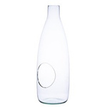 Glass bottle vase W-519A+side hole