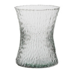 Glass vase W-466B hammered H:20cm D:16cm