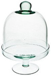 Glass cake stand with cover SET- 231 H:33cm D:20cm