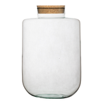 Glass jar vase W-712B+cork H:27cm D:19cm