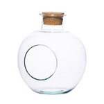 Terrario de cristal W-468A+agujero lateral+corcho H:22cm P:19cm