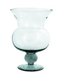 Stemmed glass vase W-392A H:24cm D:14cm