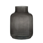 Jarrón de cristal W-395K2 H:20cm P:14,5cm Humo