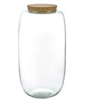 Terrario de cristal W-599+corcho Alto: 26cm Fondo: 15cm