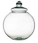 Big glass ball with lid D: 28cm