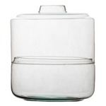 Glass terrarium egg  W-527A+W-527 side hole H:30cm D:18,5cm