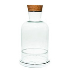 Glass terrarium W-300E+W-308+cork H:30,5cm D:18cm
