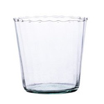 Glass flowerpot W-97B Optyk H:11,5cm D:12cm