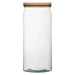 Glass vase W-395+cork H:30cm B:21,5cm