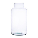 Glass jar vase W-395H3 H:30cm D:17cm
