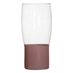 Jarrón de cristal florero W-677B rosa H:24cm D:15cm