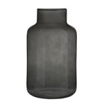 Jarrón de cristal W-395E H:30cm P:19cm Humo