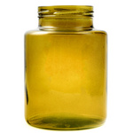 Glass jar vase H:20cm D:14cm WM-P001 amber