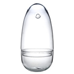 Huevo terrario de cristal W-542C W- 542B H:27cm D:13cm agujero lateral
