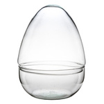 Glass terrarium egg  W-694A+W-694A/I H:21,5cm D:15,8cm