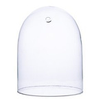Glass dome W-573A H:30cm D:24cm with side hole