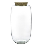 Jarrón terrario de cristal W-599D+corcho Alto: 41cm Fondo: 23cm