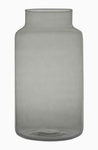 Glass jar vase W-395D H:35cm D:19cm Green/grey