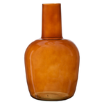 Bottle glass vase W-597 amber H: 30cm D: 18cm