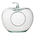 Glass vase apple W-659+side hole H24cm D:22,5cm