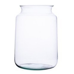 Glass jar vase W-449+cork H:24cm D:17cm