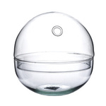 Glass terrarium ball W-610B+W-611B side hole H:15cm D:15cm