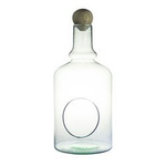 Terrario de cristal W-528+agujero lateral+tapa de madera H:38cm P:17cm